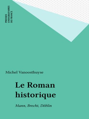 cover image of Le Roman historique